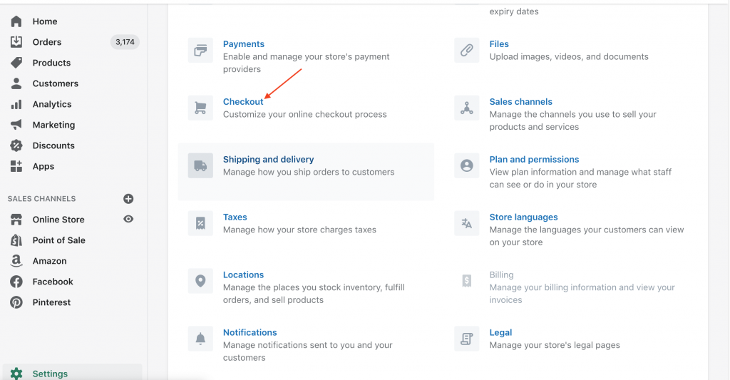 Search for Checkout