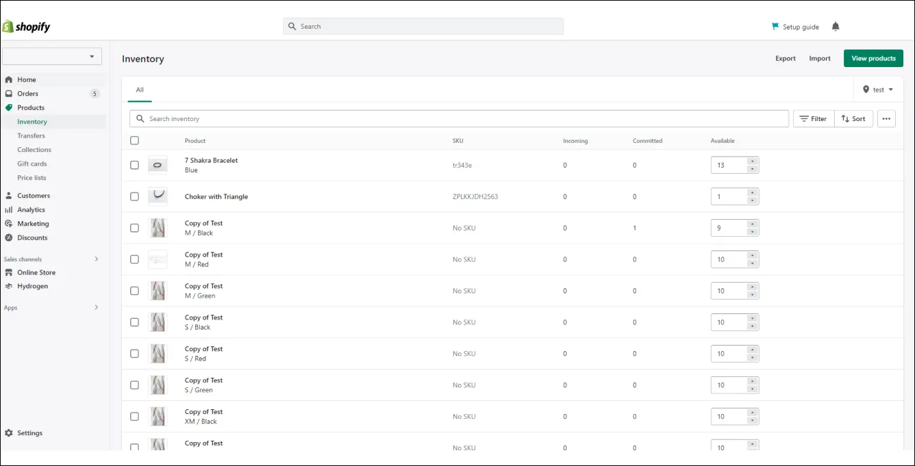 Shopify Store Management