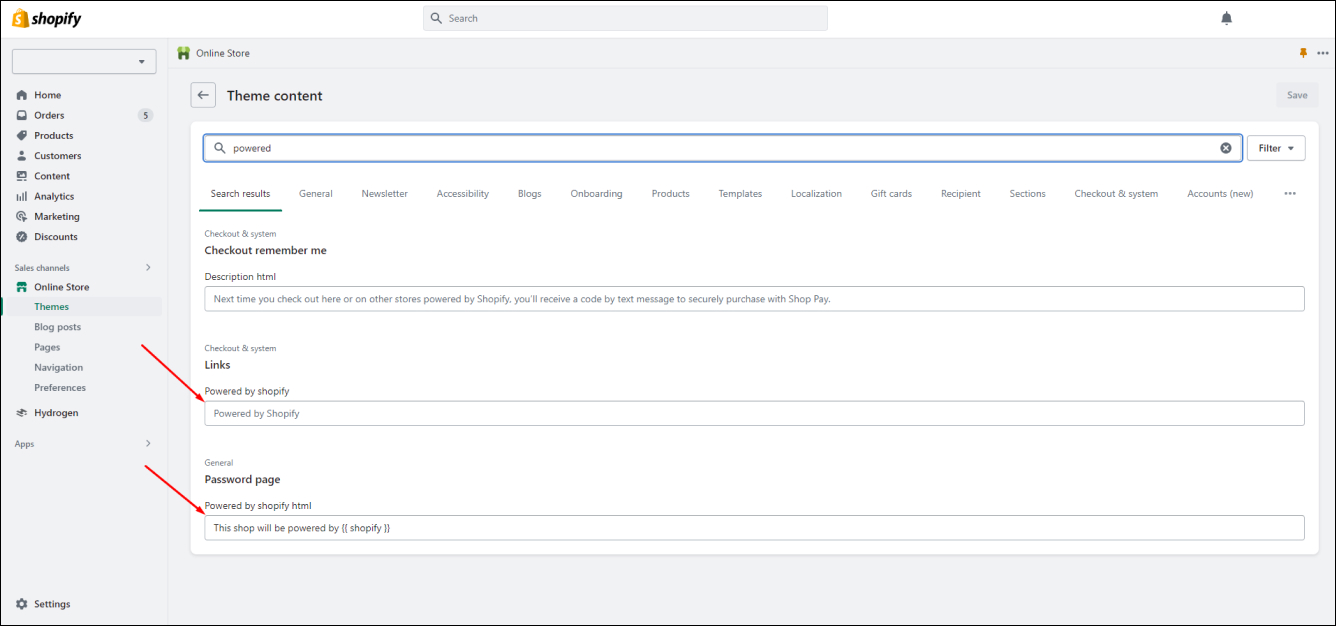 Shopify Powered Content