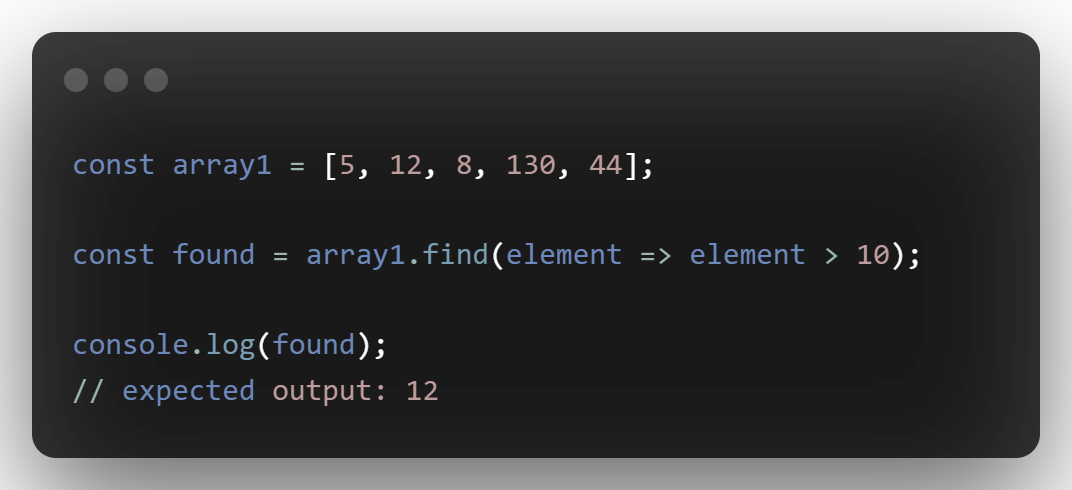 Array Find Example