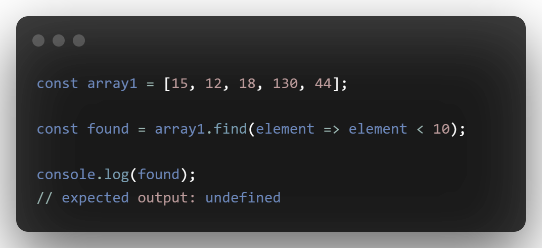 Array Find Example