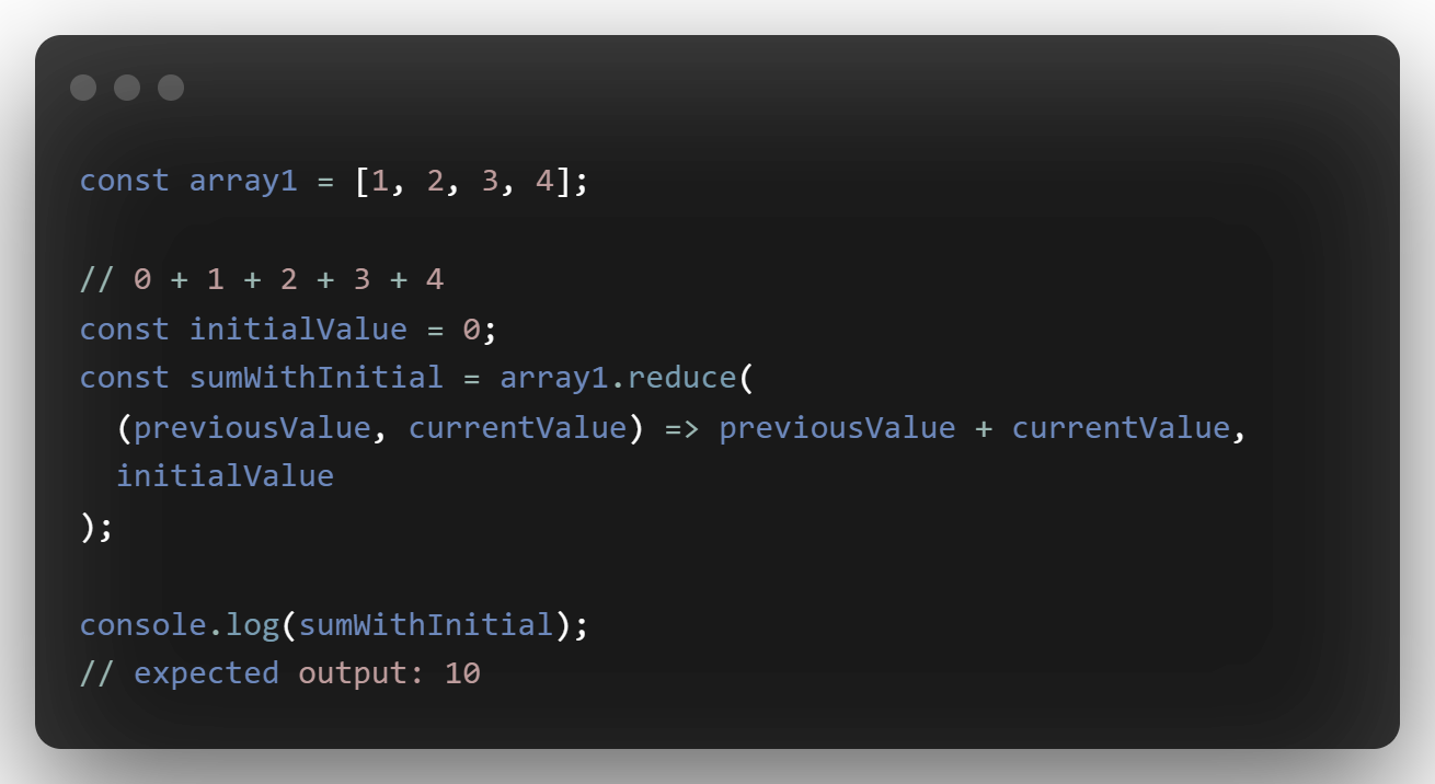 Array Reduce Example