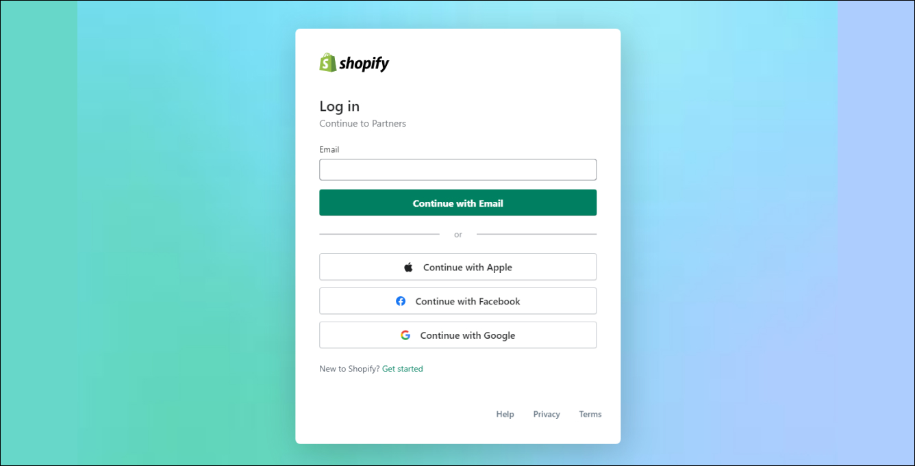 shopify partner account
