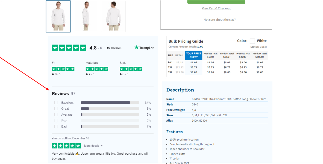 Display a Lot of Social Proof on Product Page