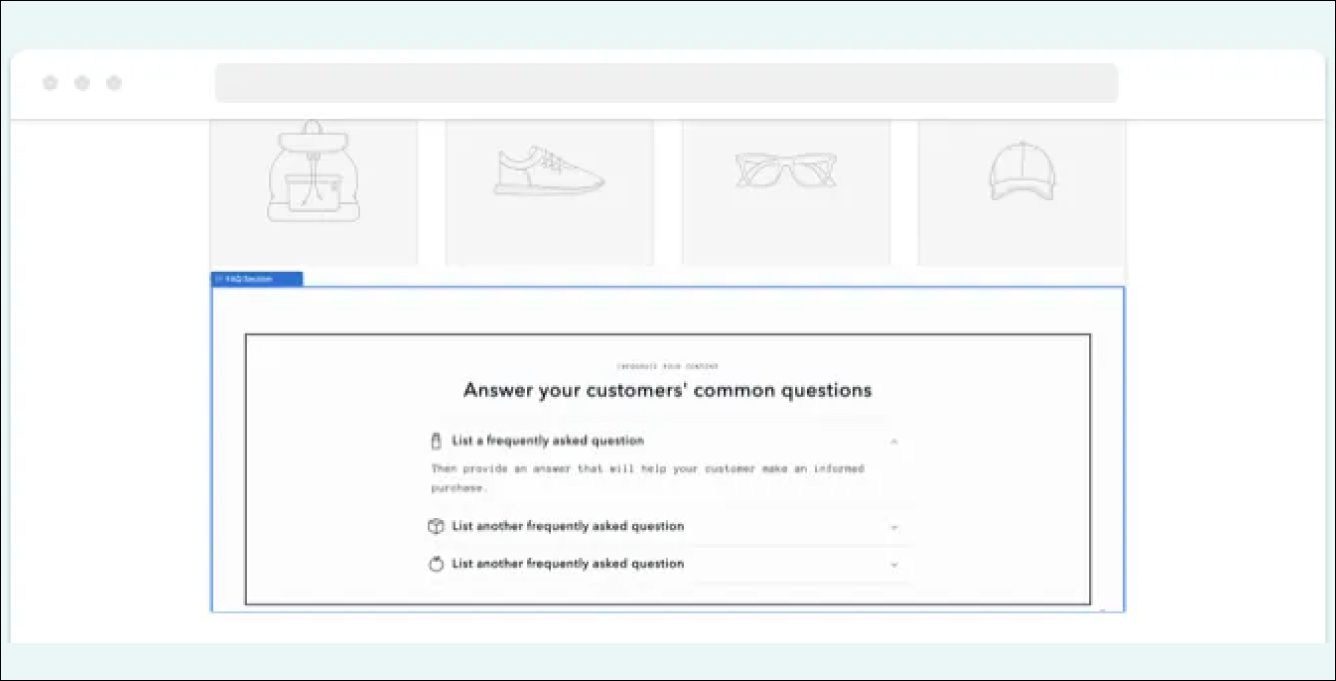 FAQ Section on Shopify Store