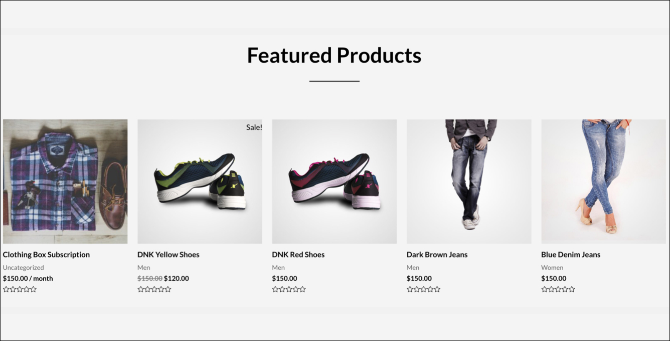 Featured products Example
