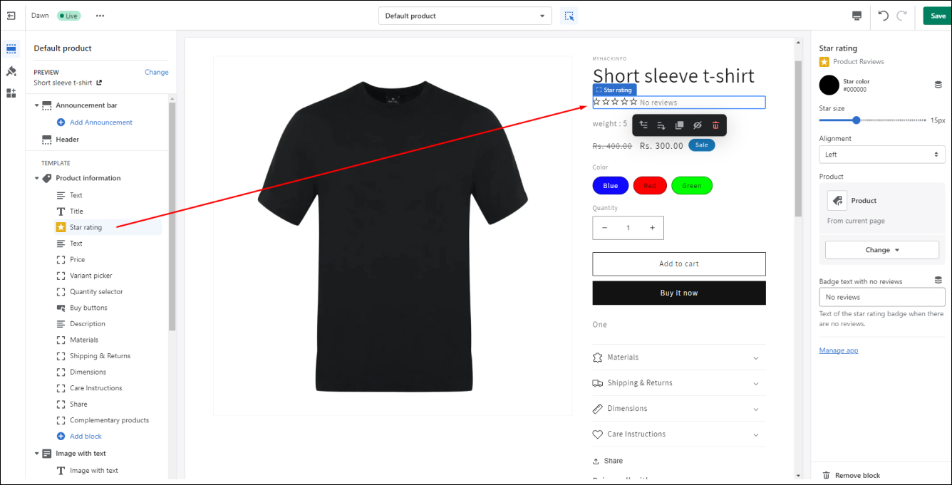 Shopify Add Star Reviews