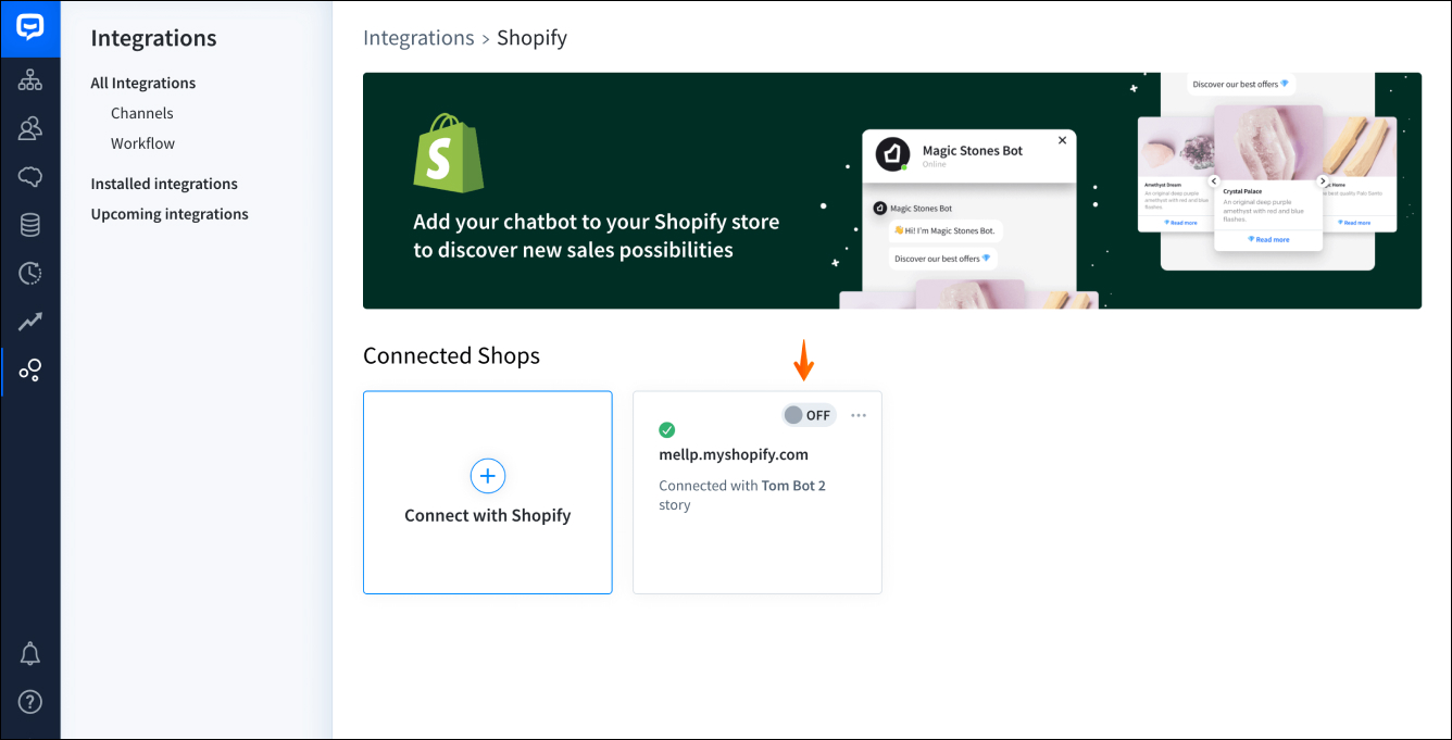 ChatBot Turn on or off