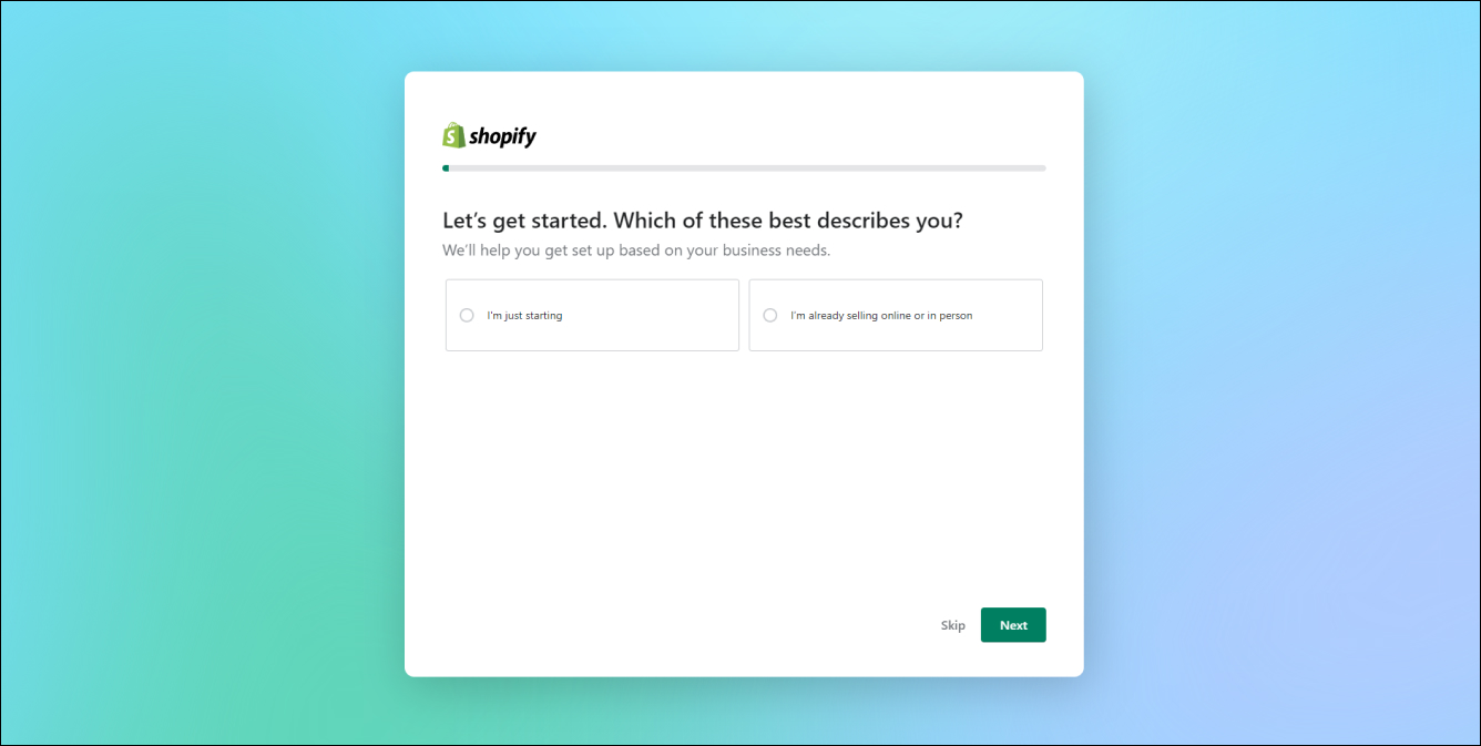 Create Shopify Store
