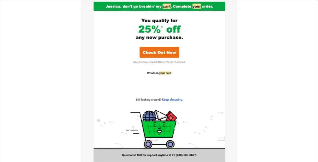 Discounts for Cart Abandoned Emails