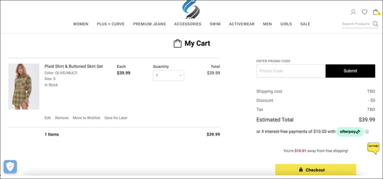 Shopify Cart Page