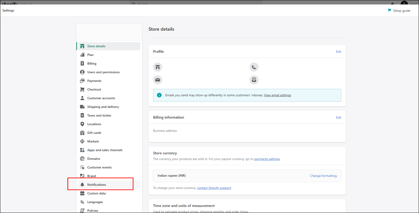 Shopify Notifications