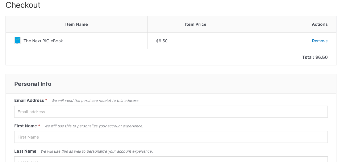 Easy Purchase of Digital Products