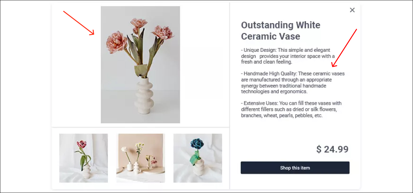 High-Quality Product Images & Descriptions