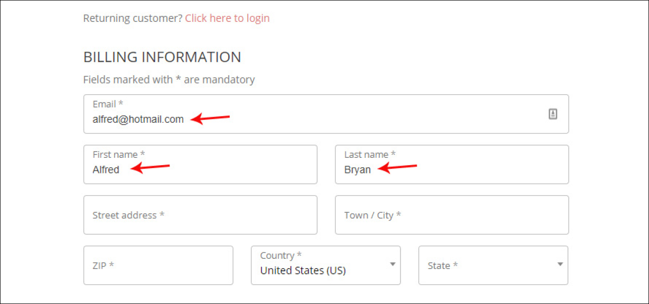 Pre-Fill Your Customer’s Information