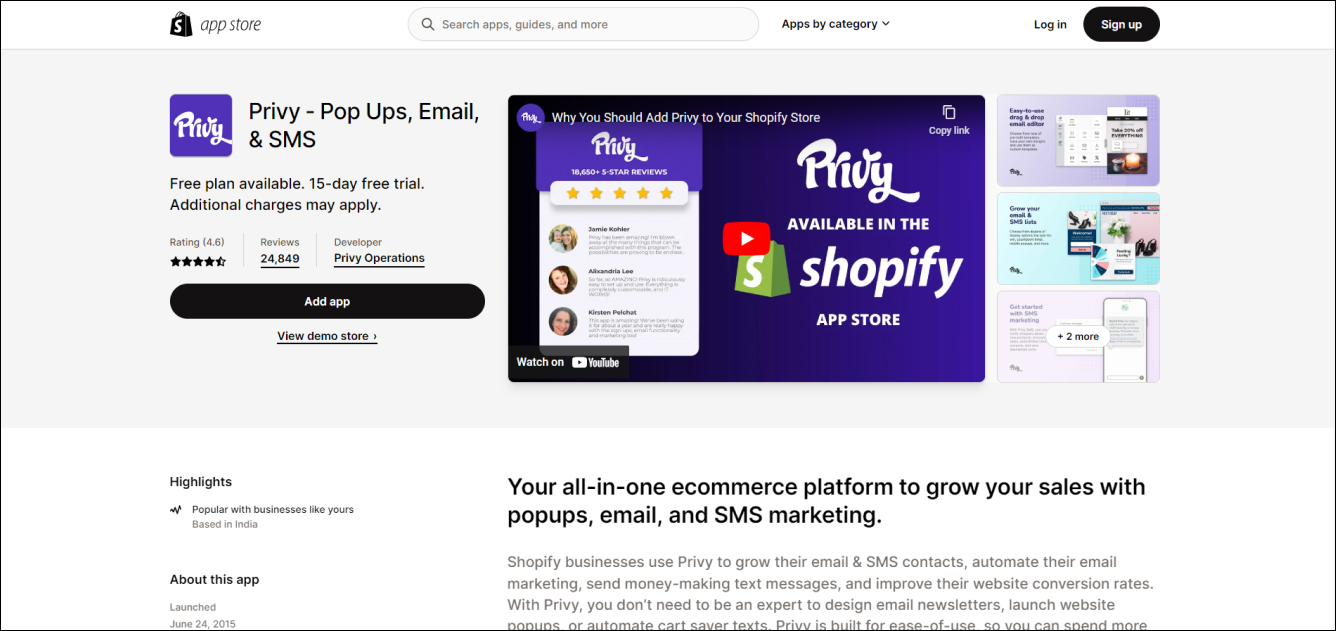 Privy - Shopify app for boosting sales & conversions