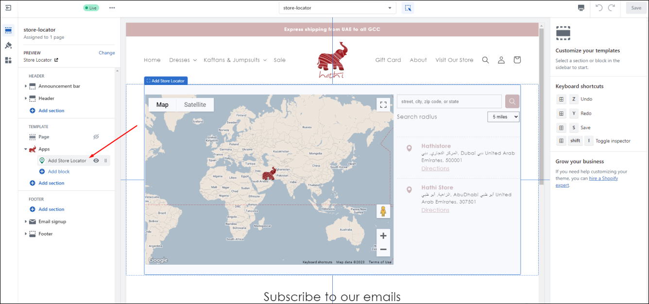 Shopify Add Store Locator