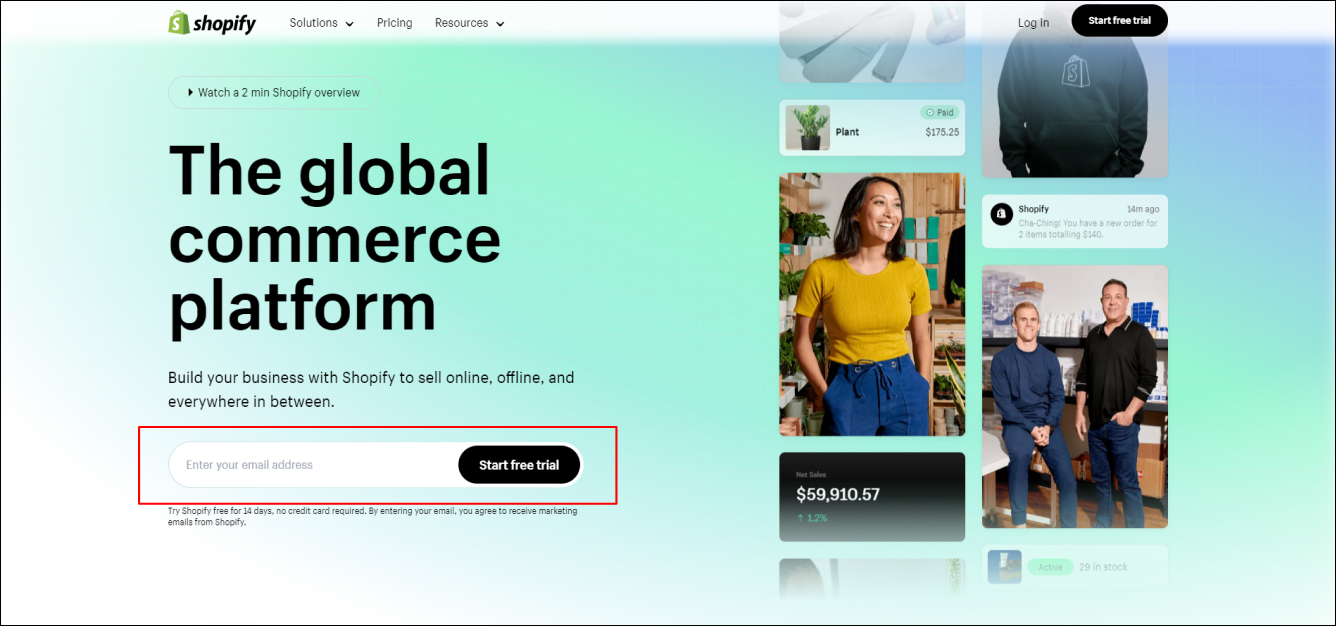 Shopify Free Trial