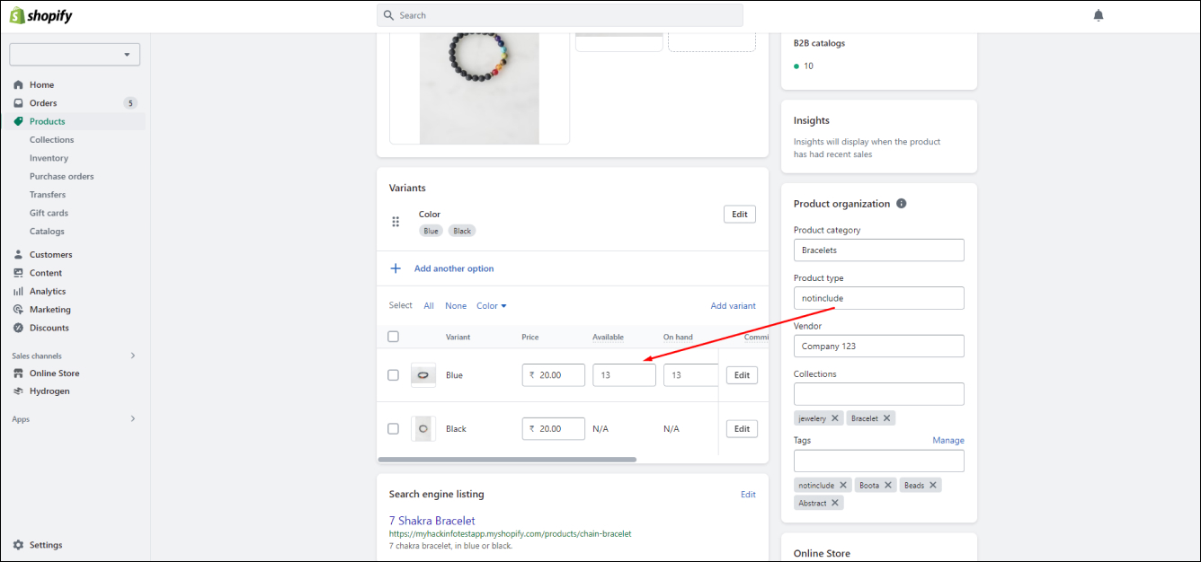 Shopify Set Up Products