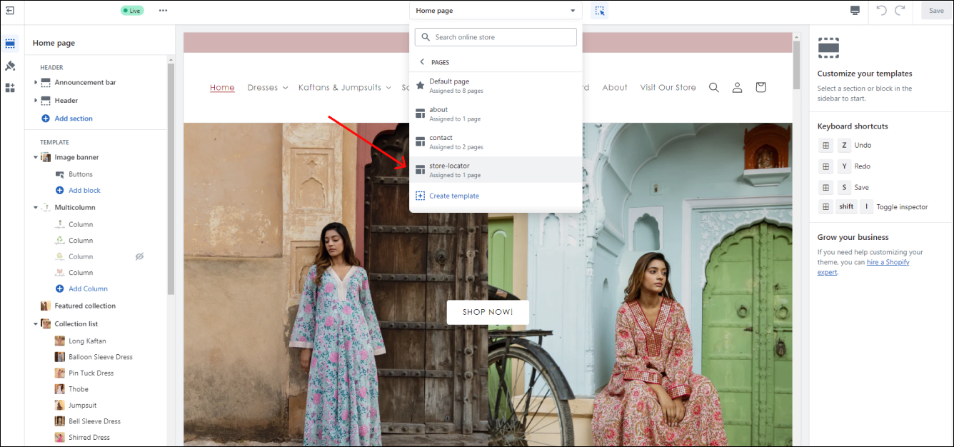 Shopify Store Locator Page