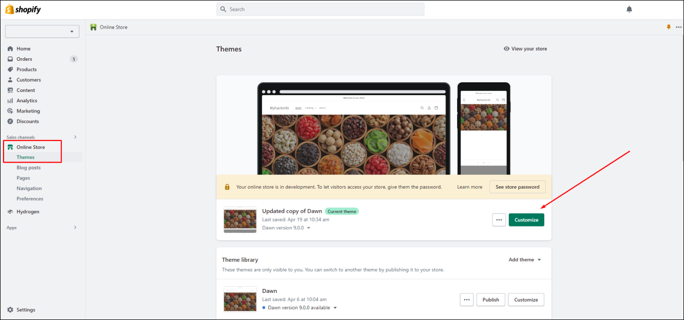 Shopify Theme Editor